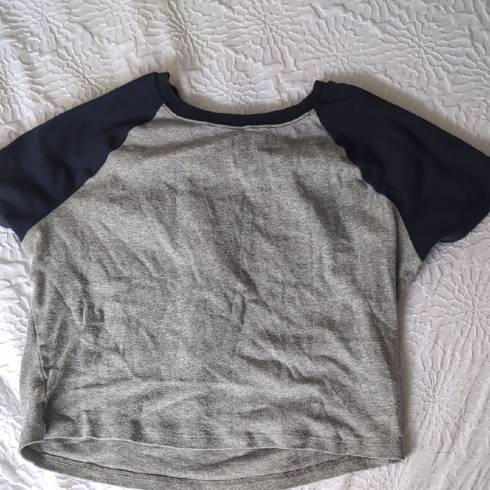 Gray and Navy Raglan T-Shirt